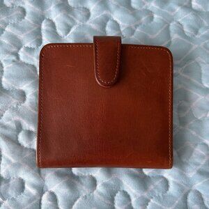 Coach Vintage Leather Wallet Bifold Framed Kisslock